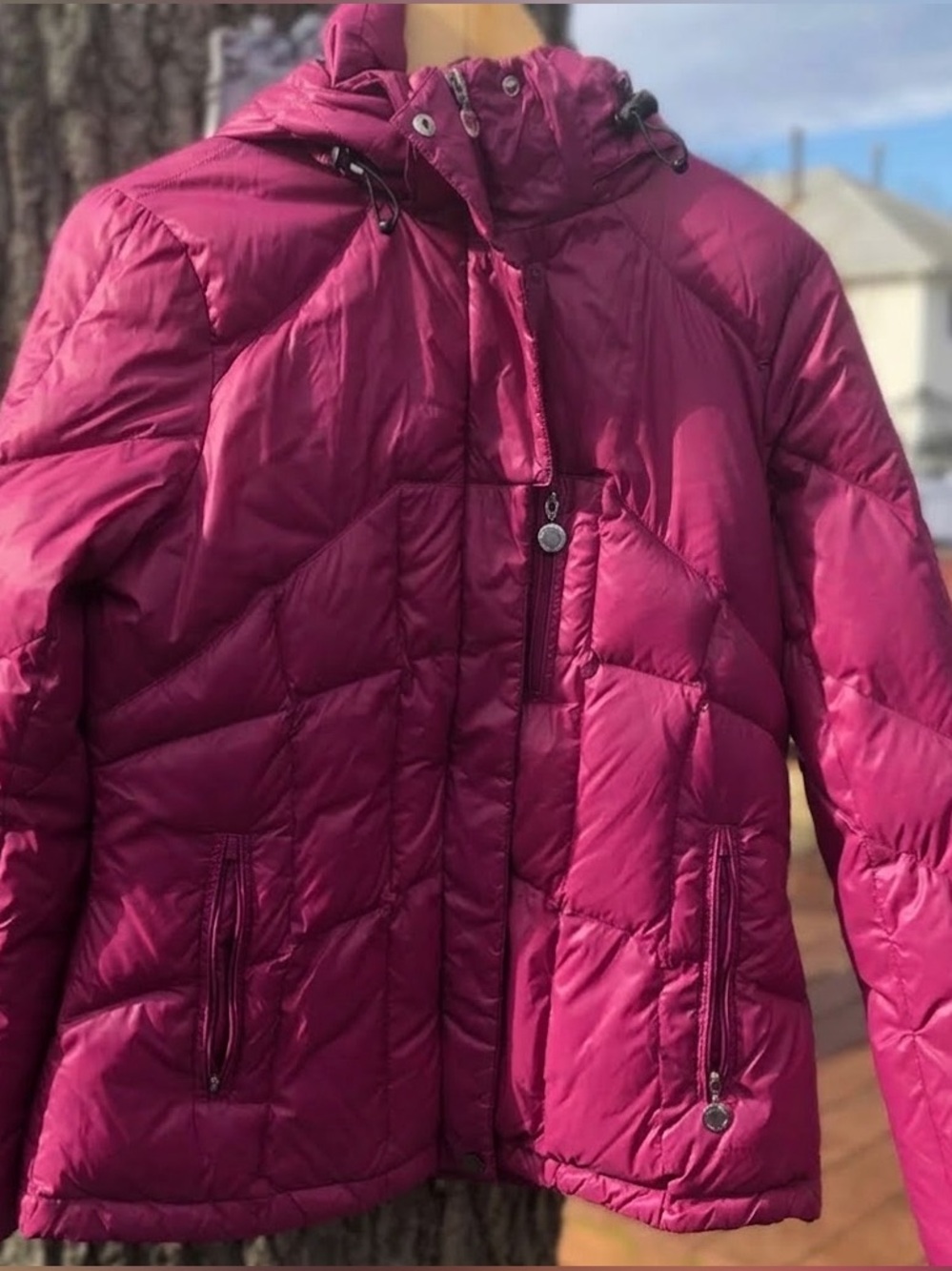 EUC Calvin Klein Performance Down Puffer Jacket Magenta Purple Med